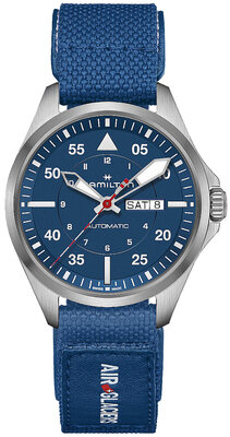 Hamilton Khaki Aviation Pilot Day Date Automatic H64655941 Air-Glaciers Edition (+ náhradní řemínek)