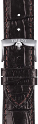 Kožený řemínek Tissot T852.041.655 22mm, hnědý, Quick Release