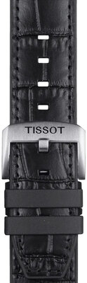Kožený řemínek Tissot T852.046.761 22mm, černý, Quick Release