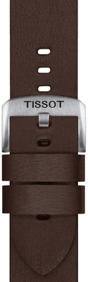 Kožený řemínek Tissot T852.048.221 22mm, hnědý, Quick Release
