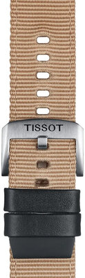 Textilní řemínek Tissot T852.046.752 22mm, béžový, Quick Release