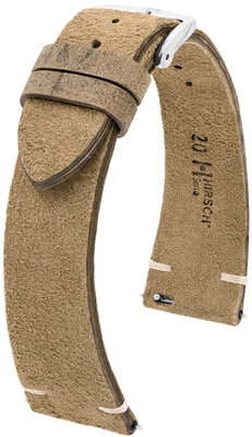 Kožený řemínek Hirsch Serro L 05564070-2, hnědý, antilopí kůže, Limited Edition, délka L, Quick Release