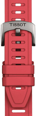 Silikonový řemínek Tissot T852.049.247 21mm, červený, velikost XS, Quick Release