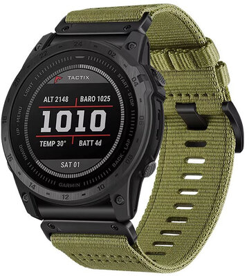 Textilní řemínek Ricardo 26mm (pro Garmin Fenix 8/7X/6X (51mm), Tactix aj.), zelený, QuickFit