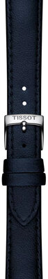 Kožený řemínek Tissot T852.050.307 22mm, modrý, vegan, Quick Release