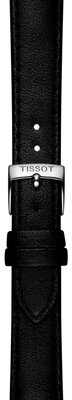 Kožený řemínek Tissot T852.050.317 16mm, černý, vegan, Quick Release