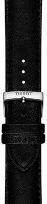 Kožený řemínek Tissot T852.050.323 22mm, černý, vegan, Quick Release