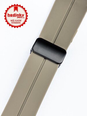 Silikonový řemínek Ricardo 22mm (pro Huawei Watch GT 4, 5), hnědý, Quick Release