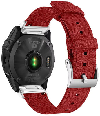 Nylonový řemínek Ricardo 22mm (pro Garmin Fenix 8/7/6 (47mm), Epix 2 aj.), červený, QuickFit