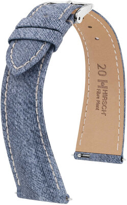 Přírodní řemínek Hirsch Fibre Plant L 04299082-2, modrý, přírodní vlákna, délka L, Quick Release Limited Edition