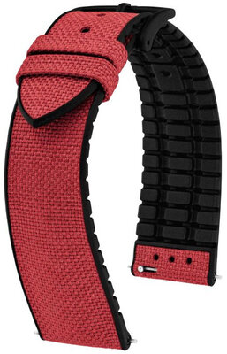 Textilní řemínek Hirsch Arne M 0925090160-5, červený, textil/přírodní kaučuk, délka M, Quick Release