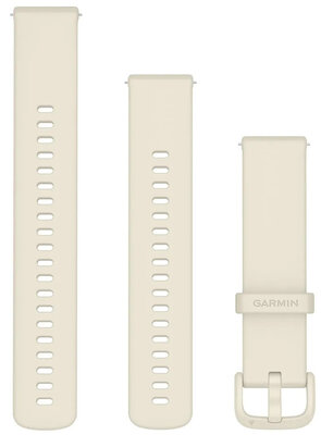 Silikonový řemínek Garmin 20mm (pro Venu, Venu Sq, Venu 2 plus aj.), béžový, Quick Release, + prodloužená část